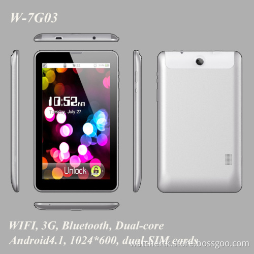 7inch Tablet Dual Core Dual SIM, WiFi 3G, Bluetooth, 1G+8G